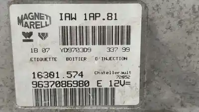 Second-hand car spare part ecu engine control for peugeot 206 fastback (2a/c) 1.4 i oem iam references 9637086980  