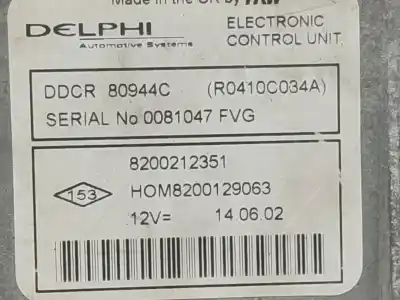 Second-hand car spare part ecu engine control for renault clio ii (bb_, cb_) 1.5 dci (b/cb07) oem iam references 8200212351  