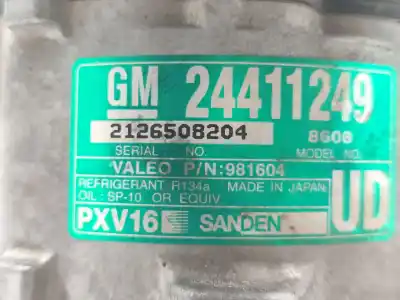 Pezzo di ricambio per auto di seconda mano compressore aria condizionata per opel vectra c (z02) 2.2 dti 16v (f69) riferimenti oem iam 24411249  