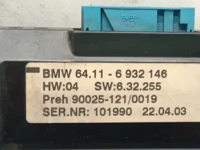 Peça sobressalente para automóvel em segunda mão comando de sofagem (chauffage / ar condicionado) por bmw 7 (e65, e66, e67) 730 d referências oem iam 64116932146  