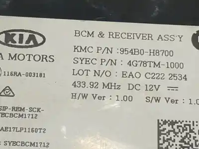 Piesă de schimb auto la mâna a doua modul electrotic pentru kia stonic (yb) 1.0 t-gdi eco-dynamics+ referințe oem iam 954b0h8700  