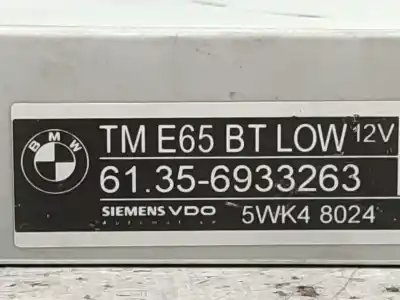 Pièce détachée automobile d'occasion module confort pour bmw 7 (e65, e66, e67) 730 d références oem iam 61356933263  