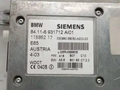 Peça sobressalente para automóvel em segunda mão módulo eletrônico por bmw 7 (e65, e66, e67) 730 d referências oem iam 84116931712  