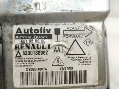 Автозапчастина б/у блок управління подушками безпеки для renault laguna ii (bg0/1_) 1.9 dci (bg0r, bg0e) посилання на oem iam 8200138952  