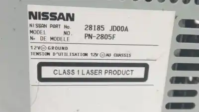 Second-hand car spare part audio system / radio cd for nissan qashqai / qashqai +2 i (j10, nj10, jj10e) 2.0 dci oem iam references 28185jd00a  