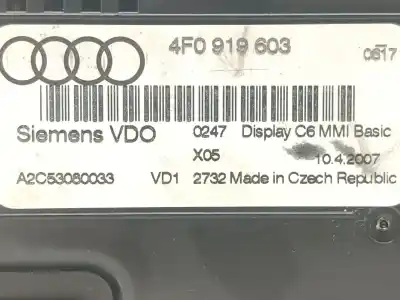 Second-hand car spare part multifunction display for audi a6 avant (4f5) 3.0 tdi quattro (171kw) oem iam references 4f0919603  