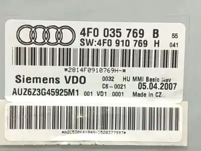Second-hand car spare part gps navigation system for audi a6 avant (4f5) 3.0 tdi quattro (171kw) oem iam references 4f0035769  