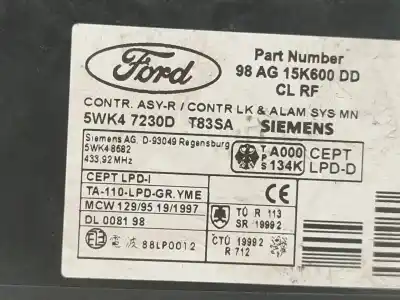Автозапчастина б/у модуль комфорт для ford focus i (daw, dbw) 1.6 16v посилання на oem iam 98ag15k600dd  