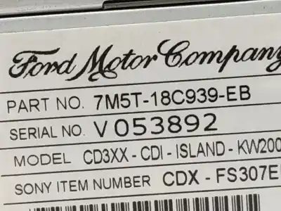 Peça sobressalente para automóvel em segunda mão sistema de áudio / rádio cd por ford focus lim. (cb4) titanium referências oem iam 7m5t18c939  