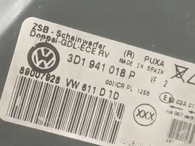 Автозапчасти б/у правая фара за volkswagen phaeton (3d1, 3d2, 3d3, 3d4, 3d6, 3d7, 3d8, 3d9) 3.0 v6 tdi 4motion ссылки oem iam 3d1941018p  