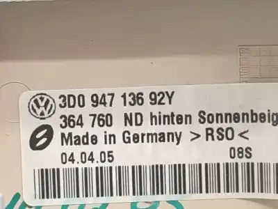 Tweedehands auto-onderdeel binnenlicht voor volkswagen phaeton (3d1, 3d2, 3d3, 3d4, 3d6, 3d7, 3d8, 3d9) 3.0 v6 tdi 4motion oem iam-referenties 3d094713692y 364760nd 