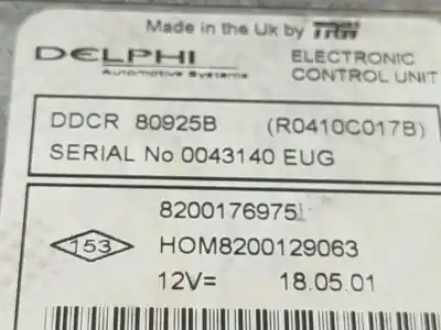 Second-hand car spare part ecu engine control for renault clio ii (bb_, cb_) 1.5 dci (b/cb3m) oem iam references 8200176975  
