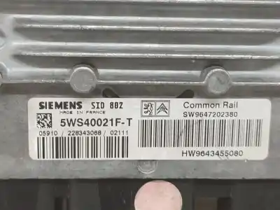 Автозапчасти б/у блок управления двигателем за citroen c3 i (fc_, fn_) 1.4 hdi ссылки oem iam 9647202380  