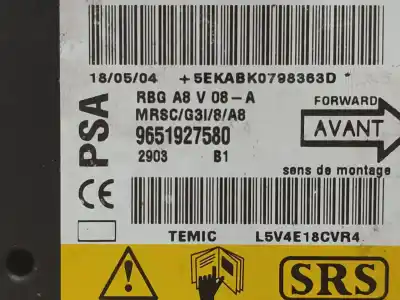 Автозапчасти б/у блок управления подушками безопасности за citroen c3 i (fc_, fn_) 1.4 hdi ссылки oem iam 9651927580  