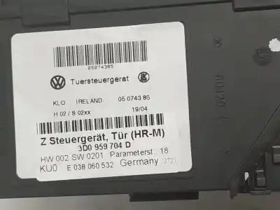 Pezzo di ricambio per auto di seconda mano motore alzacristalli posteriore destro per volkswagen phaeton (3d1, 3d2, 3d3, 3d4, 3d6, 3d7, 3d8, 3d9) 3.0 v6 tdi 4motion riferimenti oem iam 3d0959704d  