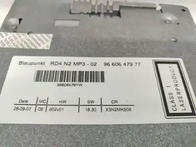 Second-hand car spare part audio system / radio cd for citroen c5 ii (rc_) 2.0 hdi (rcrhrh) oem iam references 9660647977  