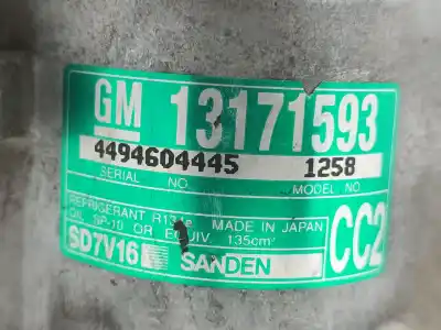 Автозапчасти б/у компрессор кондиционера воздуха за opel vectra c (z02) 2.0 dti 16v (f69) ссылки oem iam 13171593  