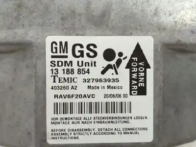 Second-hand car spare part airbag control unit for opel astra h gtc (a04) 1.9 cdti (l08) oem iam references 13188854  