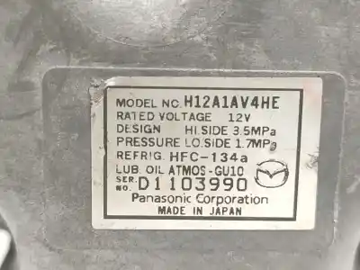 Автозапчастина б/у компресор кондиционера для mazda 6 hatchback (gh) 2.2 d (gh10) посилання на oem iam h12a1av4he  