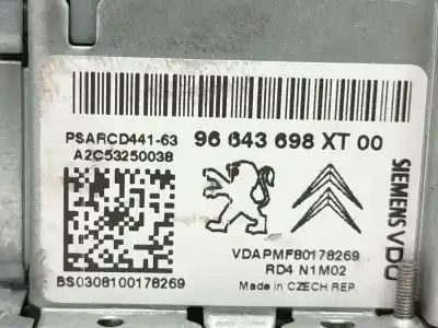 Peça sobressalente para automóvel em segunda mão sistema de áudio / rádio cd por peugeot 207/207+ (wa_, wc_) 1.4 referências oem iam 96643698xt  