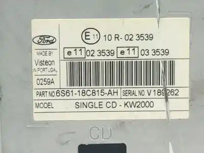 Pezzo di ricambio per auto di seconda mano impianto audio / radio cd per ford focus ii turnier (da_, ffs, ds) 1.8 tdci riferimenti oem iam 6s6118c815ah  