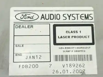 Pezzo di ricambio per auto di seconda mano impianto audio / radio cd per ford focus ii turnier (da_, ffs, ds) 1.8 tdci riferimenti oem iam 6s6118c815ah  