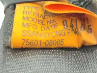 Pièce détachée automobile d'occasion ceinture de sécurité arrière droite pour ssangyong rexton / rexton ii (gab_) 2.7 xdi références oem iam 7560108005  