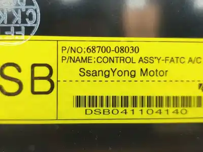 Pezzo di ricambio per auto di seconda mano controllo riscaldamento / aria condizionata per ssangyong rexton / rexton ii (gab_) 2.7 xdi riferimenti oem iam 6870008030  