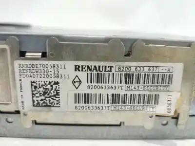 Second-hand car spare part audio system / radio cd for renault scénic ii (jm0/1_) 1.9 dci (jm14) oem iam references 8200633637t  