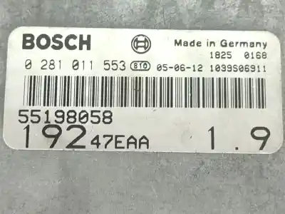 Автозапчастина б/у ебу контролер двигуна для fiat stilo multi wagon (192_) 1.9 jtd посилання на oem iam 55198058  