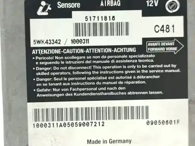 Автозапчасти б/у блок управления подушками безопасности за fiat stilo multi wagon (192_) 1.9 jtd ссылки oem iam 51711816  