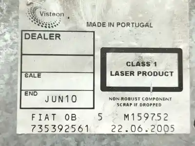 Second-hand car spare part audio system / radio cd for fiat stilo multi wagon (192_) 1.9 jtd oem iam references 735392261  