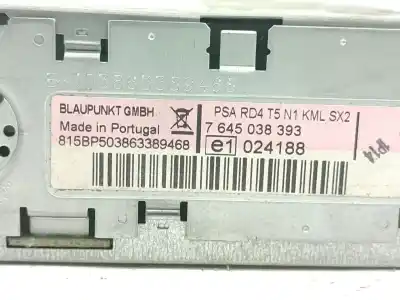 Second-hand car spare part audio system / radio cd for peugeot 307 break (3e) 2.0 hdi 135 oem iam references 9660646477  