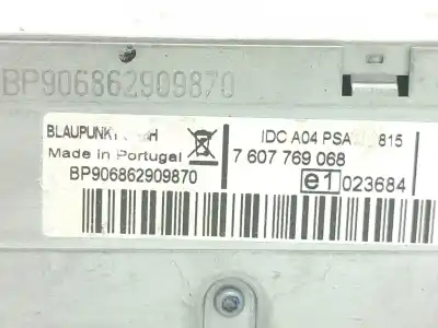 Second-hand car spare part audio system / radio cd for peugeot 307 break (3e) 2.0 hdi 135 oem iam references 9662413277  
