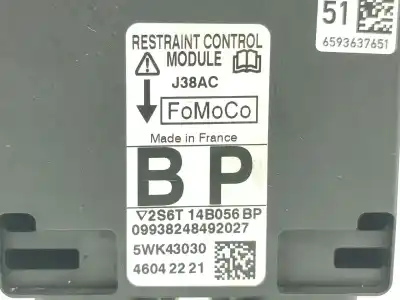 Second-hand car spare part airbag control unit for ford fiesta v (jh_, jd_) 1.4 tdci oem iam references 2s6t14b056bp  
