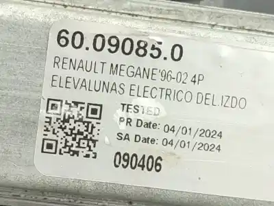 Second-hand car spare part driver left window regulator for renault megane i classic (la0/1_) 1.9 dti (la08, la0n) oem iam references 7700834347  