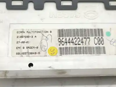 Peça sobressalente para automóvel em segunda mão display gps / multimídia por citroen c5 i (dc_) 2.0 16v (dcrfnc, dcrfnf) referências oem iam 9644422477  9644422477