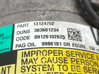 Автозапчастина б/у компресор кондиционера для opel astra h ranchera familiar (a04) 1.9 cdti (l35) посилання на oem iam 93168623  