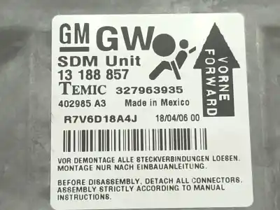 Автозапчасти б/у блок управления подушками безопасности за opel astra h (a04) 1.7 cdti (l48) ссылки oem iam 13188857  