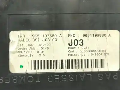 Автозапчасти б/у блок реле/предохранителей за peugeot 307 break (3e) 2.0 hdi 110 ссылки oem iam 9651197580a  