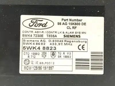 Second-hand car spare part electronic module for ford focus i (daw, dbw) 1.8 turbo di / tddi oem iam references 98ag15k600de   Second-hand car spare part electronic module for ford focus i (daw, dbw) 1.8 turbo di / tddi oem iam references 98ag15k600de