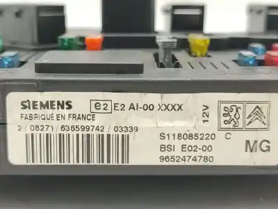 İkinci el araba yedek parçası röle/sigorta kutusu için peugeot 206 fastback (2a/c) 1.4 i oem iam referansları 9652474780  