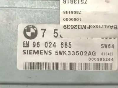 Second-hand car spare part electronic module for bmw 3 (e46) 320 d oem iam references 7513818  96024685