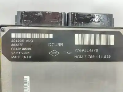 Second-hand car spare part ecu engine control for renault kangoo express (fc0/1_) d 65 1.9 (fc0e, fc02, fc0j, fc0n) oem iam references 7700114876  