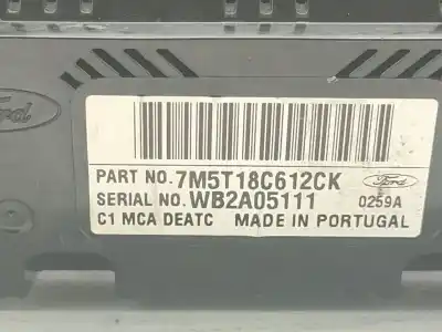 Peça sobressalente para automóvel em segunda mão comando de sofagem (chauffage / ar condicionado) por ford kuga i 2.0 tdci referências oem iam 7m5t18c612ck  7m5t18c612ck