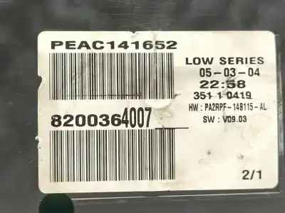Автозапчастина б/у панель інструментів для renault megane ii (bm0/1_, cm0/1_) 1.4 16v (bm0b, cm0b) посилання на oem iam 8200364007  
