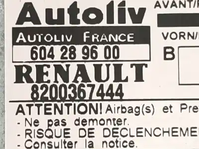 Автозапчасти б/у блок управления подушками безопасности за renault megane ii (bm0/1_, cm0/1_) 1.4 16v (bm0b, cm0b) ссылки oem iam 8200367444  