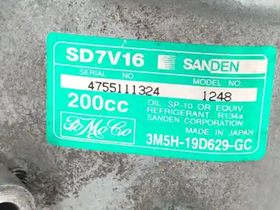 Peça sobressalente para automóvel em segunda mão compressor de ar condicionado a/a a/c por ford focus c-max (dm2) 1.6 tdci referências oem iam sd7v161248  sd7v161248