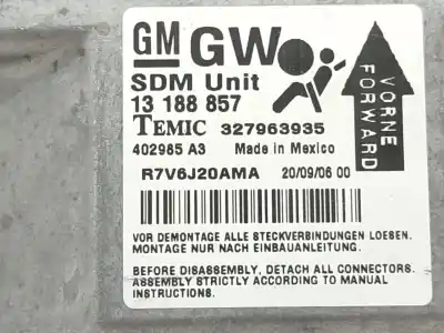 Second-hand car spare part airbag control unit for opel astra h (a04) 1.7 cdti (l48) oem iam references 13251733  13188857