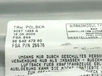 Piesă de schimb auto la mâna a doua airbag fațã dreapta pentru citroen c4 picasso i monospace (ud_) 2.0 hdi 138 referințe oem iam 8216nt  30371433a